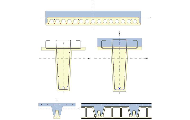 Compleze balken in in beton in IDEA RCS